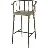 Yonkers Bar Stool in Galvanized Iron