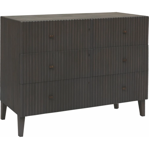 Bolt 3 Drawer Chest in Dark Mahogany Wood