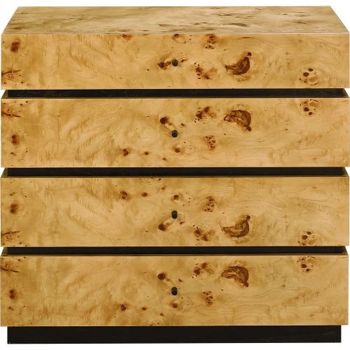 Bromo Chest in Natural Burl & Black Wood