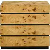 Bromo Chest in Natural Burl & Black Wood