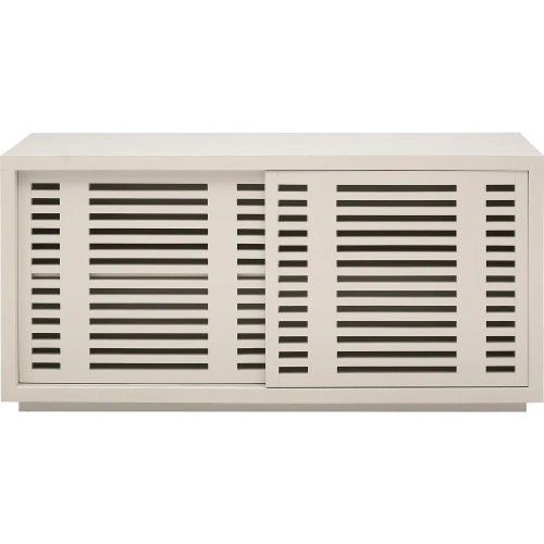 Calamar 66" TV Stand Credenza in Shoji White Mahogany Wood