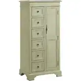 Chesapeake Cabinet in Antique Green Mahogany Wood & Dark Bronze