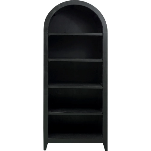 Conrad Arched Bookcase in Kettle Black Mahogany