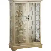 Diana Cabinet in Silve Wood & Clear Glass