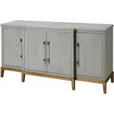 Geneva Media Console in Gray & Natural Wood Veneer
