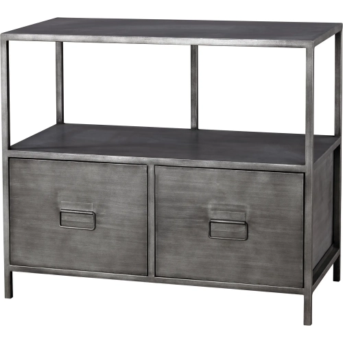 Gunthery TV Stand Media Console in Graphite Gray Iron