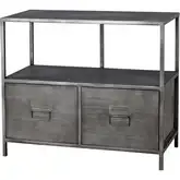 Gunthery TV Stand Media Console in Graphite Gray Iron