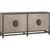 Mula Credenza in Gray Wash Mahogany Wood