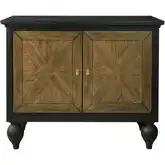 Piedmont Cabinet in Brown & Black Wood Veneer