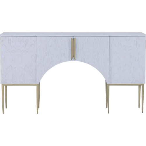 Prospect Credenza in White Ash Burl Wood Veneer