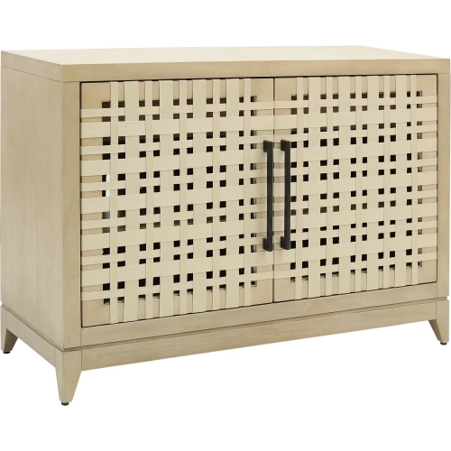 Sunset Harbor Credenza in Sandy Cove Wood & Beige Fabric