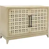 Sunset Harbor Credenza in Sandy Cove Wood & Beige Fabric