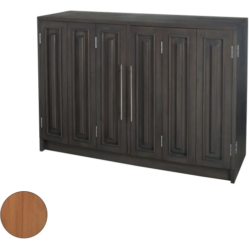 Teak Sideboard in Euro Teak & Dark Brown Metal