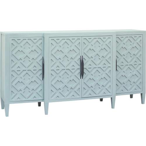 Topher Credenza in Aqua Blue Mahogany