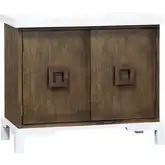 Tower Top Cabinet in Dark Brown & White Mahogany Wood