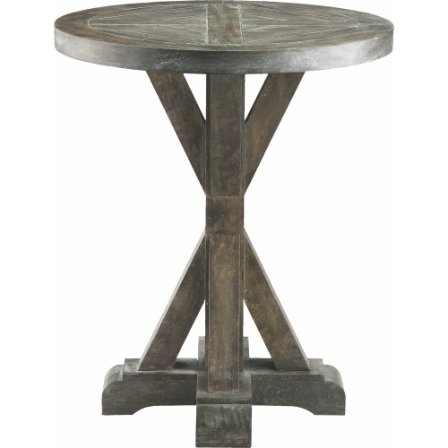 Bridgeport Accent Side Table in Gray Washed Mahogany