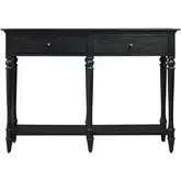 Conrad Console Table in Kettle Black Mahogany Wood