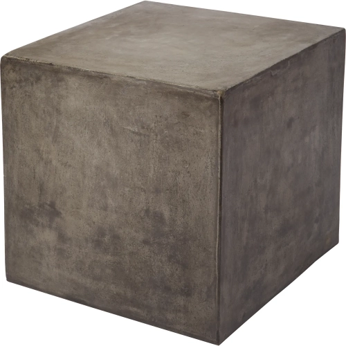 Cubo Accent Side Table in Polished Concrete