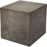 Cubo Accent Side Table in Polished Concrete