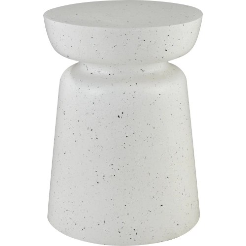 Dash Accent Side Table in White Fiberglass
