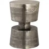 Gibson Accent Side Table in Antique Bronze Aluminum