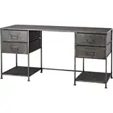 Gunthery Desk in Graphite Iron