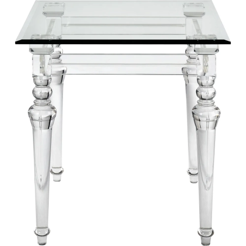 Jacobs Square Side Table in Clear Acrylic