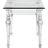 Jacobs Square Side Table in Clear Acrylic