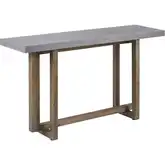 Merrell Console Table in Polished Concrete & Natural Acacia Wood