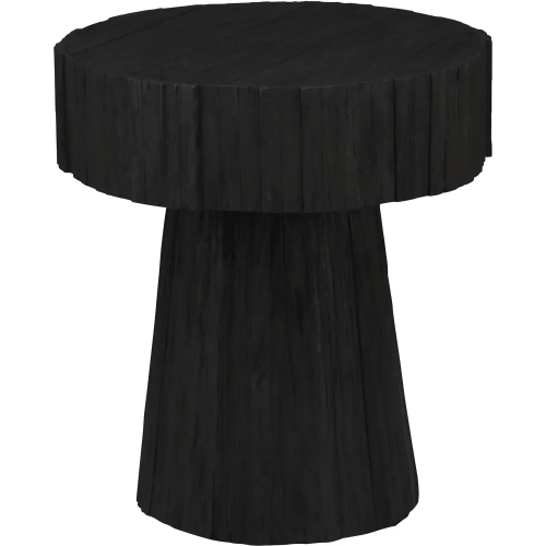 Minato Accent Side Table in Shou Sugi Ban Black Mahogany