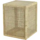 Oneka Accent Side Table in Natural Rattan