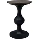 Piedmont Accent Side Table in Brown & Black Wood Veneer