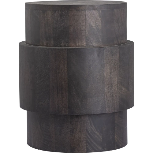 Robbins Accent Side Table in Black & Dark Brown Mango Wood