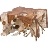 Root Coffee Table in Natural Teak Wood
