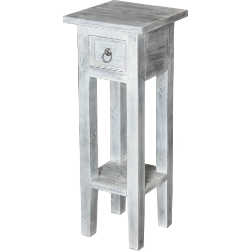 Sutter Accent Side Table in White Washed Mahogany