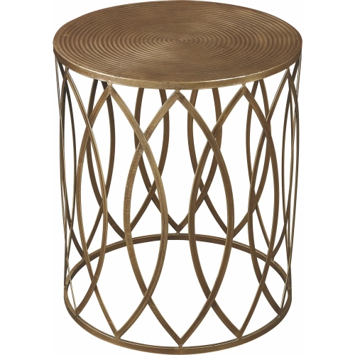 Sutton Accent Side Table in Antique Gold Iron