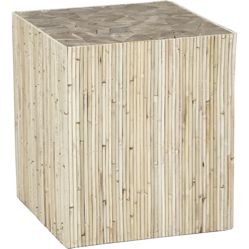 Toleno Accent Side Square Table in Natural Rattan