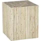Toleno Accent Side Square Table in Natural Rattan