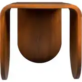 Warren Accent Side Table in Walnut Finish Mahogany