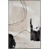 Alvin II Framed Abstract Wall Art in Multicolor Canvas