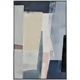 Angle Abstract Framed Wall Art in Multicolor Canvas