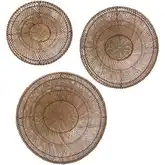 Barcelona Wall Basket 3 Piece Set in Natural Rattan