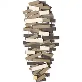 Bond Dimensional Wall Art Sculpture in Satin Brass Iron