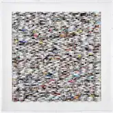 Bookend Dimensional Wall Art in White Acrylic & Multicolor Paper