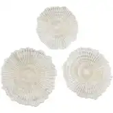 Breen Dimensional Wall Art 3 Piece Set in White Resin