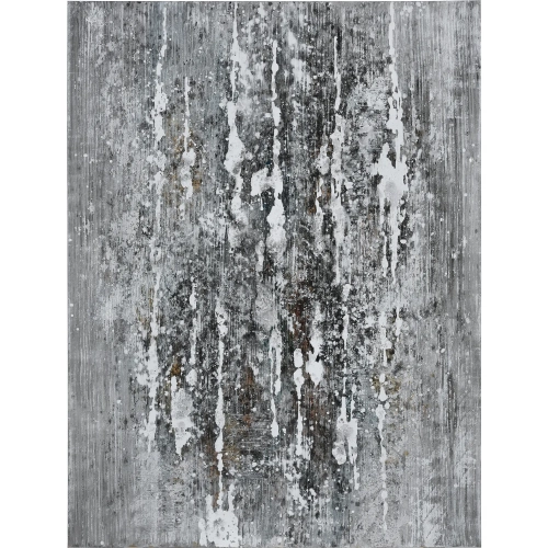 Deluge Wall Art in Gray Canvas