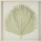 Fan Palm Dimensional Wall Art in Palm Leaf, Wood & Glass