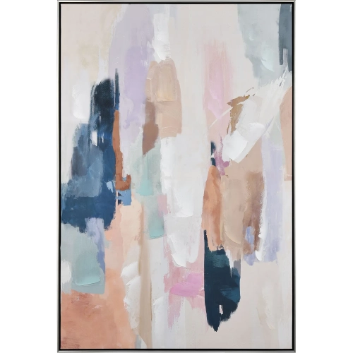 Hoper Framed Canvas Painting Wall Art in Multicolor