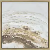 Jenkins I Framed Canvas Painting Wall Art in Off White & Gold