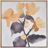 Jessamine Framed Canvas Painting Wall Art in Yellow, Black & Gold